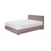 Pat Boxspring Alviano tapitat simplu, cu inaltime capat pat 90 cm, saltea inclusa, fara topper